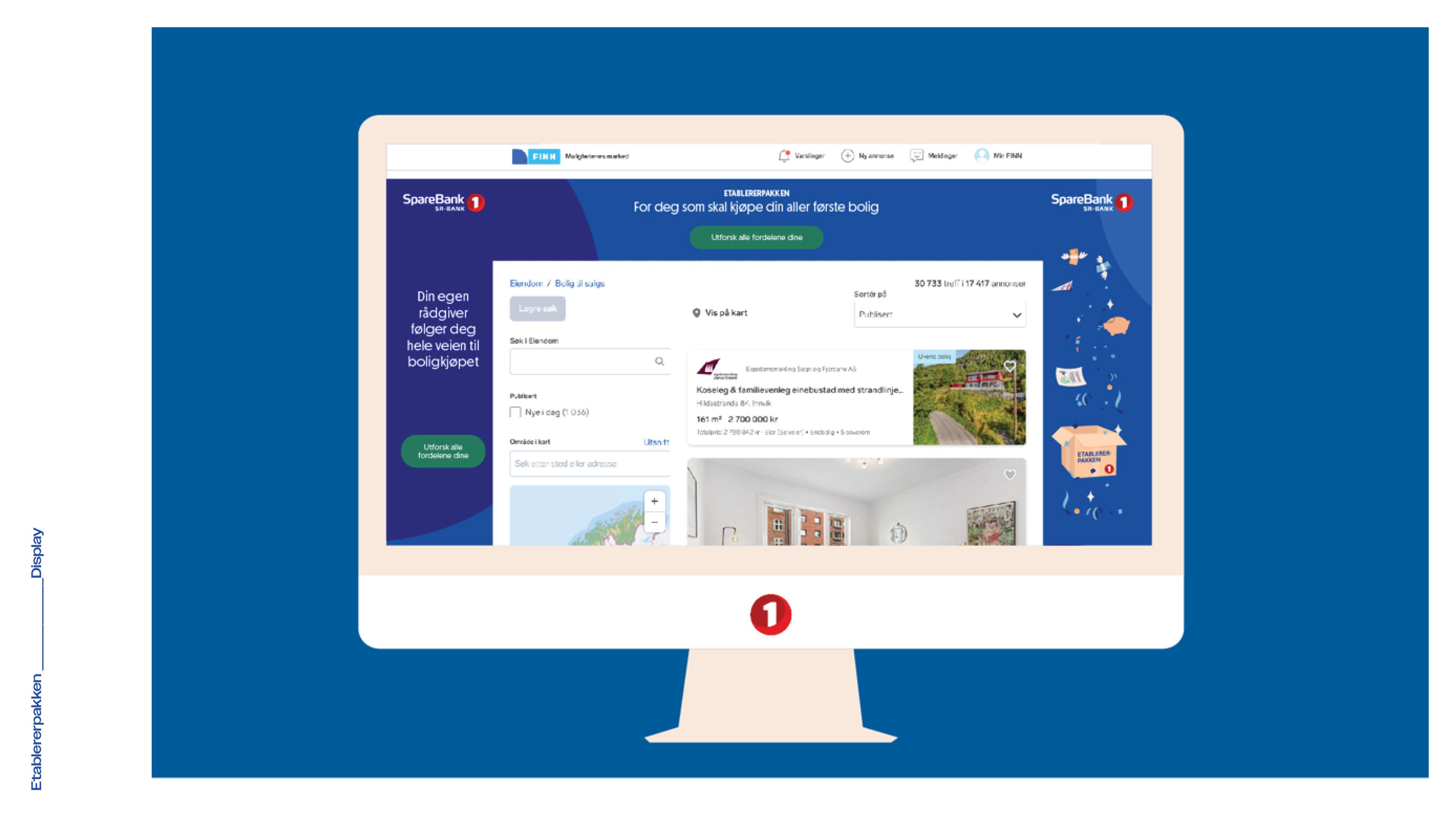 Mockup av Etablererpakken displayannonse