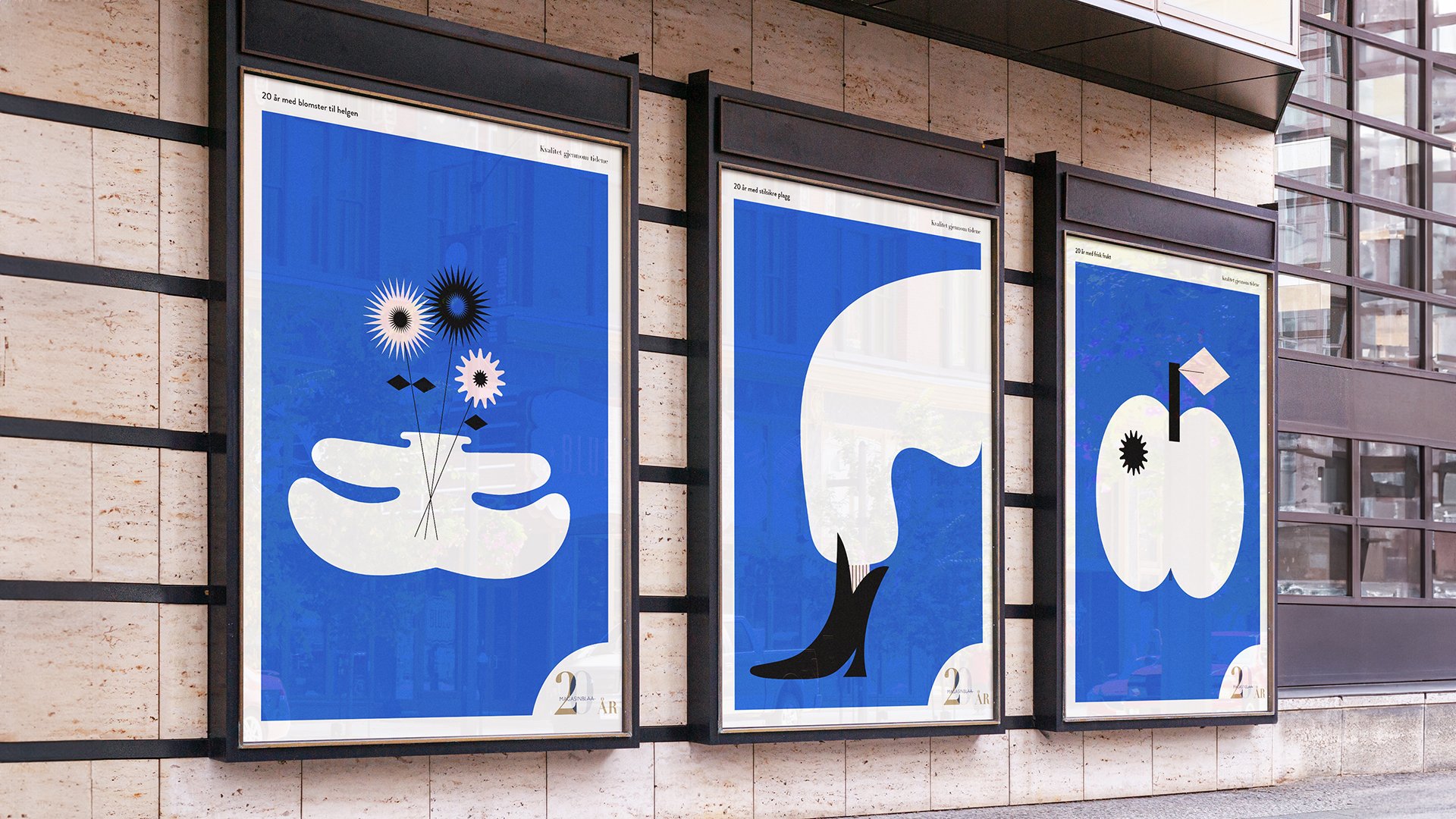 Print magasinblaa utendørs stor copy