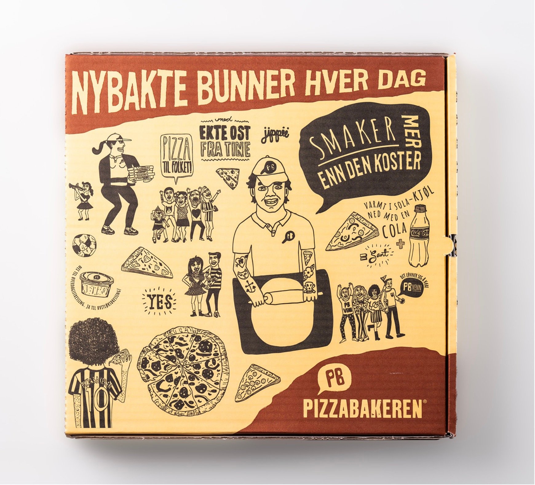 Bilde av den nye pizzaesken til Pizzabakeren