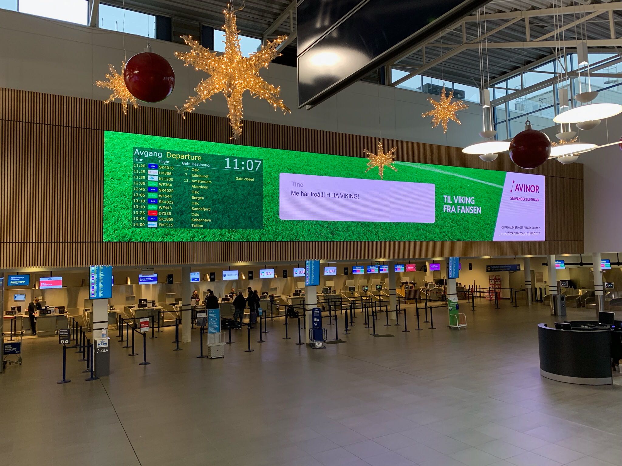 Avinor cupfinale innsjekk