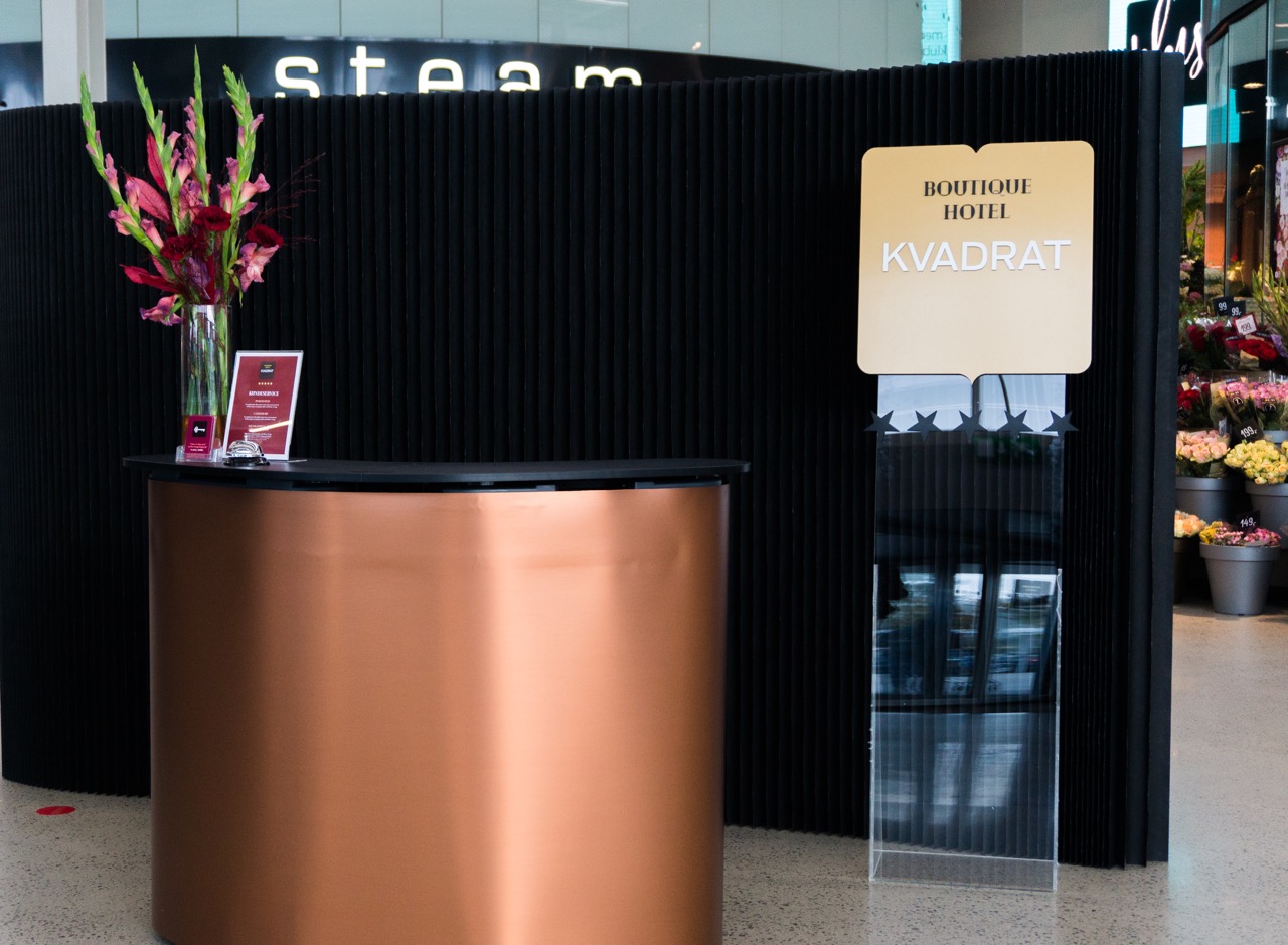Resepsjonsområde på Boutique Hotel Kvadrat