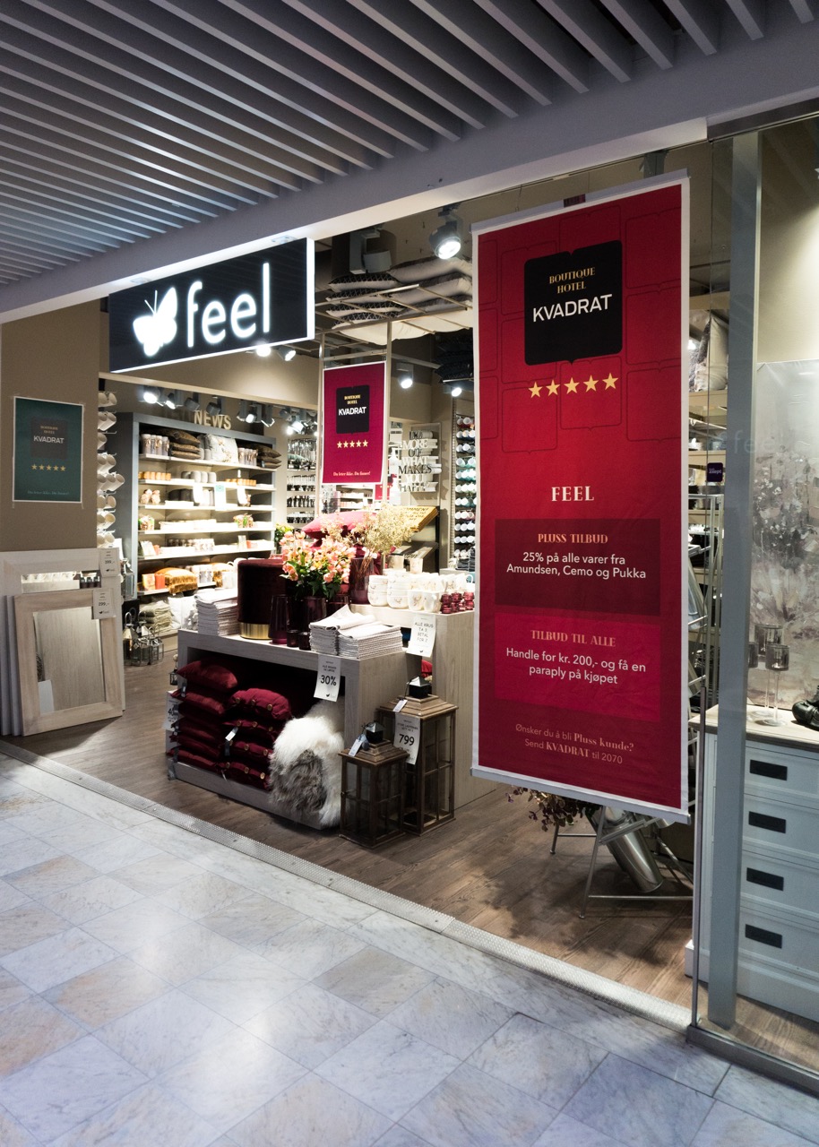 Plakat fra kampanjen Boutique Hotel Kvadrat