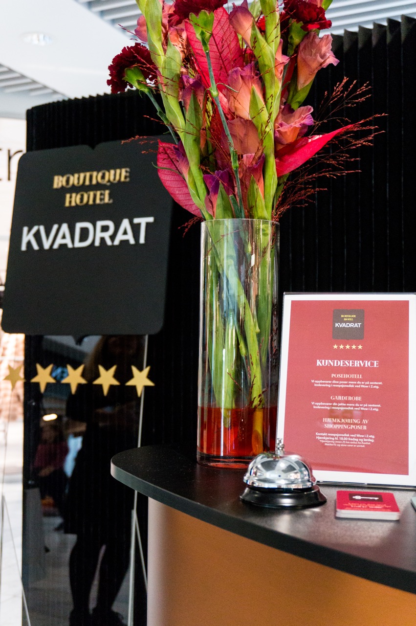Resepsjonsområde på Boutique Hotel Kvadrat