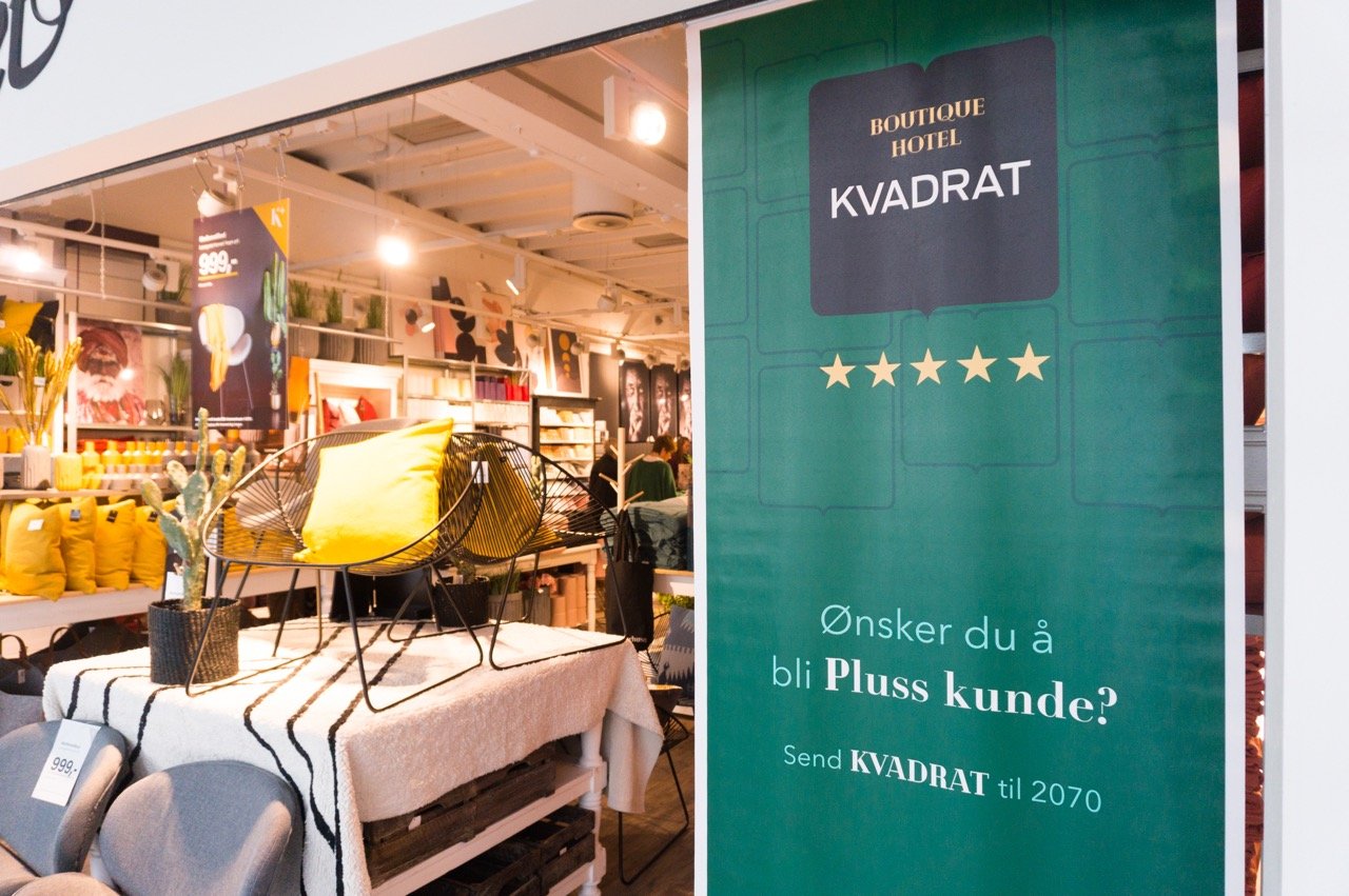 Plakat fra kampanjen Boutique Hotel Kvadrat