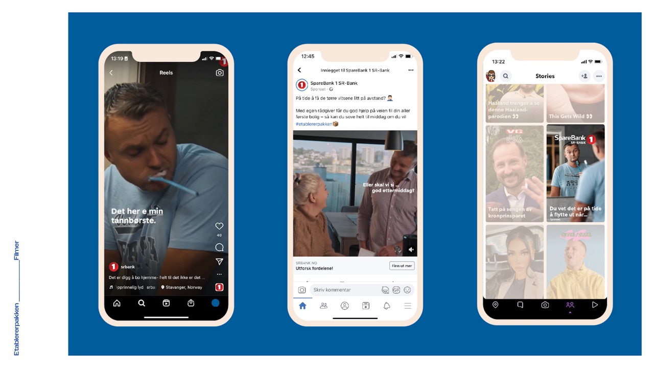 Materiell til sosiale medier for Etablererpakken fra Sparebank 1 SR-bank