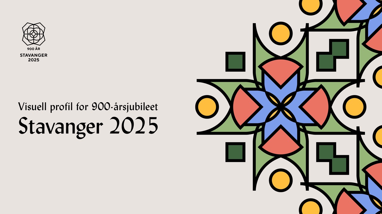 Utsnitt fra Visuell profil for 900-årsjubileet til Stavanger by og Stavanger domkirke i 2025