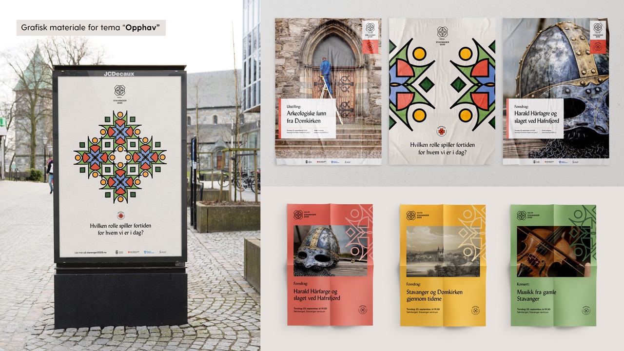 Utsnitt fra Visuell profil for 900-årsjubileet til Stavanger by og Stavanger domkirke i 2025