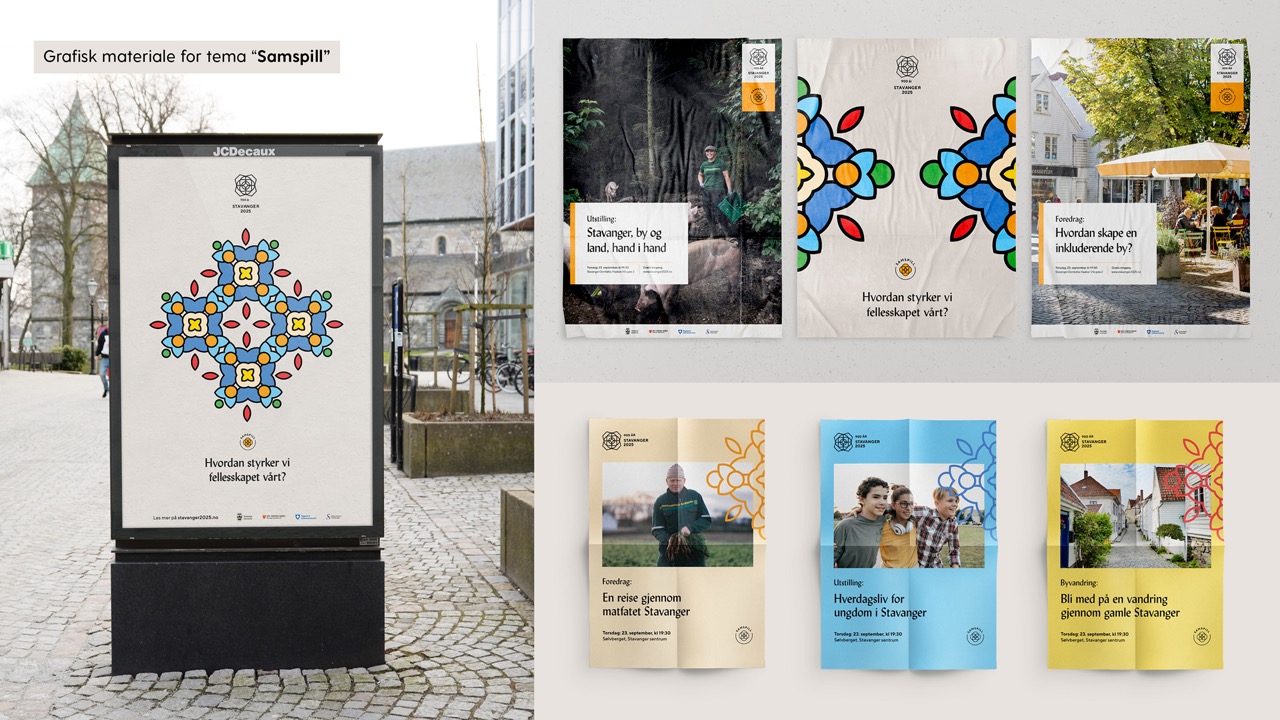 Utsnitt fra Visuell profil for 900-årsjubileet til Stavanger by og Stavanger domkirke i 2025